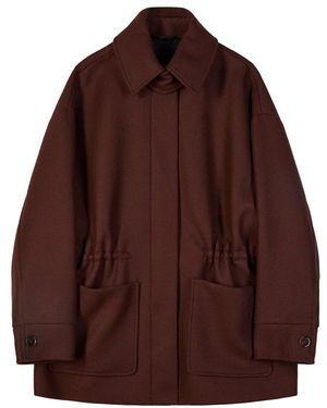 Patrizia Pepe Wol-Kasjmier Parka - Bruin