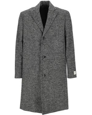 Calvin Klein Single-Breasted Coats - Gris