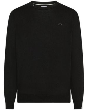 Sun 68 Round-Neck Knitwear - Black