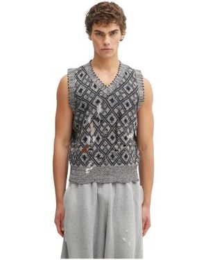 Wales Bonner Sibling Strickweste - Grau