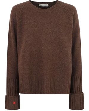 Tory Burch Round-Neck Knitwear - Marron