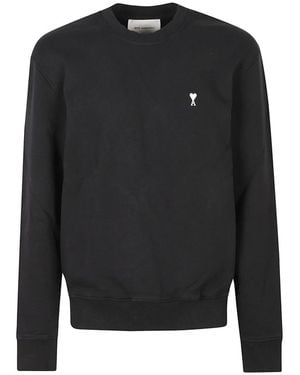 Ami Paris Hoodies & Sweatvesten ,Zwart ,Katoen Ami De Coeur Sweatshirt