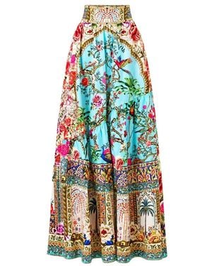 CAMILLA Rok Met Gevormde Naad - Blauw