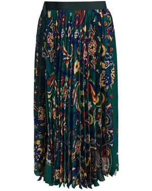 Sacai Rokken ,Groen ,Polyester Rok Met Bloemenprint