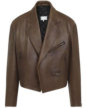 Maison Margiela Leather Jackets - Marrone