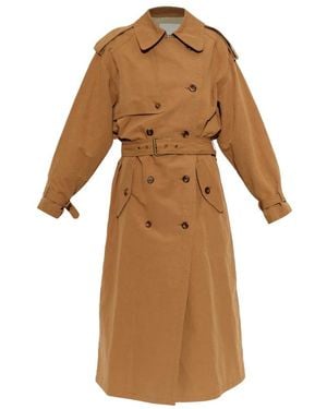 Isabel Marant Jassen ,Bruin ,Katoen Violette Trenchcoat