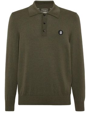 Billionaire Truien & Vesten ,Groen ,Katoen Polo Shirt Ls