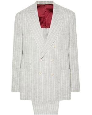 Brunello Cucinelli Double Breasted Suits - White