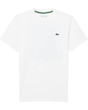 Lacoste Ultra Dry Tennis T-Shirt Mit Print - Weiß