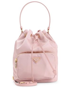 Prada Tassen ,Roze ,Leer Duet Bucket Bag