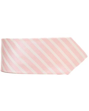 Kiton Gemusterte Seidenkrawatte - Pink