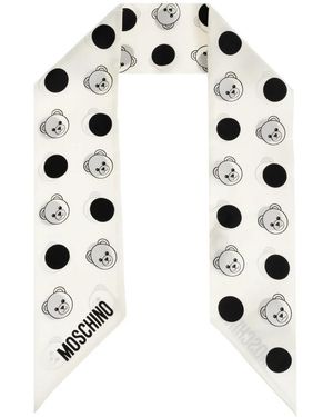 Moschino Accessoires ,Wit ,Silk Scarf