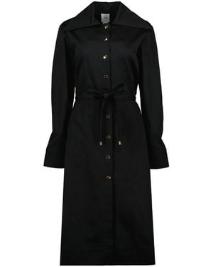 Patou Elegante Zwarte Overhemdjurk