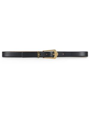 Elisabetta Franchi Accessoires ,Zwart ,Leer Regular Waist Leather Belt