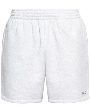 A.P.C. Korte Broeken ,Grijs ,Katoen Coast Short - Wit