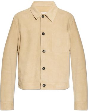 Ami Paris Wildlederjacke mit logo - Natur