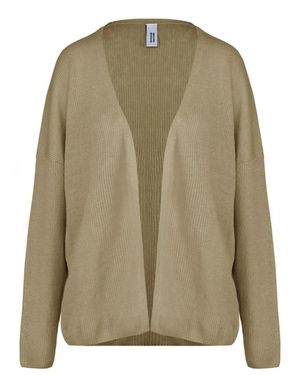Bomboogie Linnen Vest Met Lange Mouwen - Groen