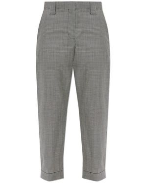 Versace Woll-Plaid-Hose - Grau