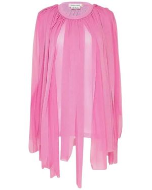 Comme des Garçons Mouwloos T-Shirt Met Franjes - Roze