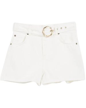 Twinset Denim Shorts - White