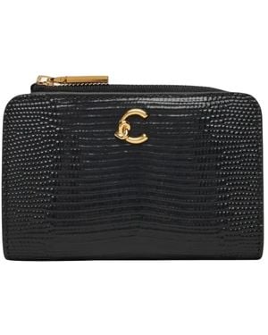 Coccinelle Accessoires ,Zwart ,Leer C-Me Lizard Portemonnee