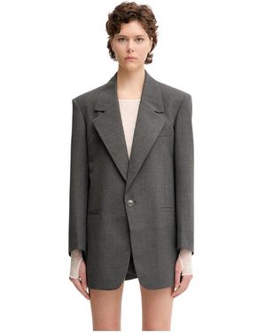 Marine Serre Regenerated Tailoring Boxy Blazer - Grau