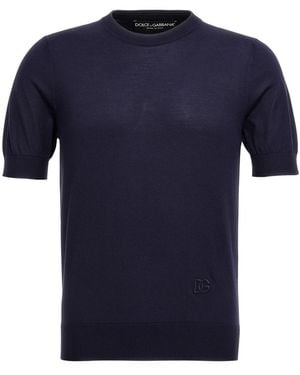 Dolce & Gabbana Round-Neck Knitwear - Azul