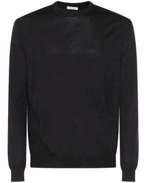 Malo Alberto Rundhals-Pullover - Blau