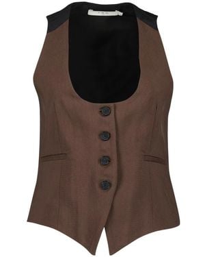 IRO Jassen ,Bruin ,Leer Cala Tailored Vest