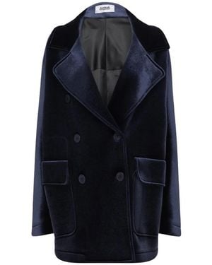 Alpha Studio Peacoat Aus Gekoppeltem Samt - Blau