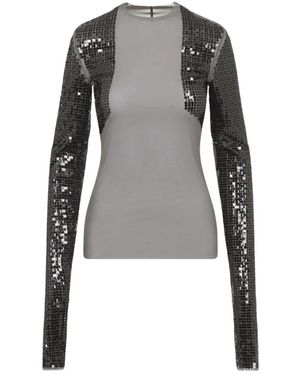 Rick Owens Overhemden ,Bruin ,Nylon Dennis T-Shirt - Zwart