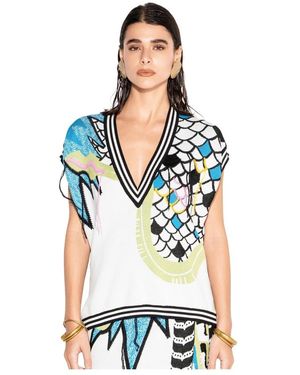 Akep V-Neck Knitwear - White