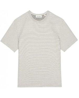FRAME Jacquard Stripe Tee - Wit