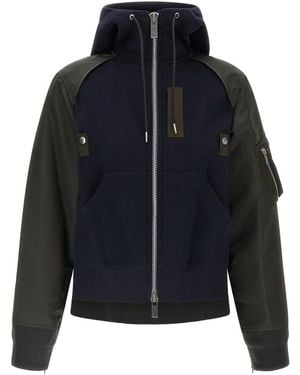 Sacai Hoodies & Sweatvesten ,Veelkleurig ,Sweatshirts - Blauw