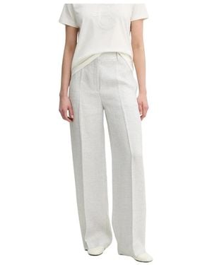 Theory Houndstooth Leinenmischung Weite Hose - Grau