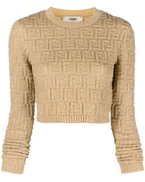 Fendi Round-Neck Knitwear - Neutro