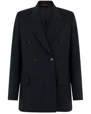 Gucci Double-Breasted Wool Blazer - Zwart