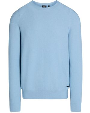 ALPHATAURI Truien & Vesten ,Blauw ,Wol Wafelgebreide Jumper