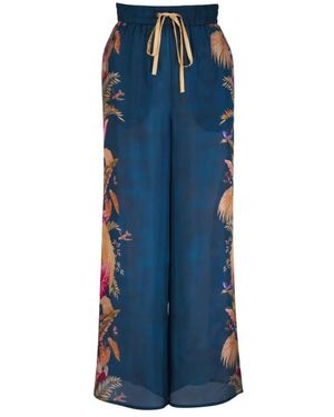 Zimmermann Broeken ,Blauw ,Linnen Ascension Linnen Broek