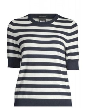 BOSS Round-Neck Knitwear - Azul