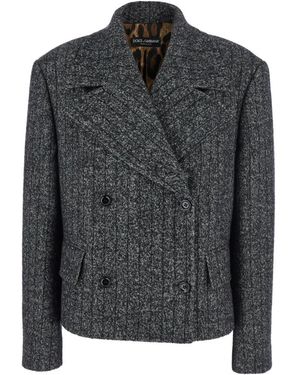 Dolce & Gabbana Double-Breasted Coats - Gray