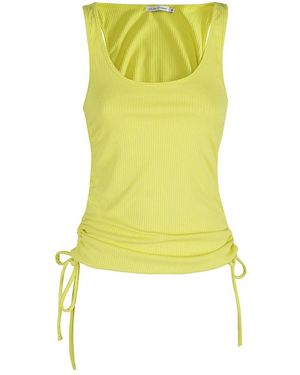 Amen Tops ,Geel ,Geribbelde Tanktop