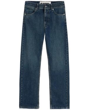 Jil Sander Jeans ,Blauw ,Denim Regular Denim Broek