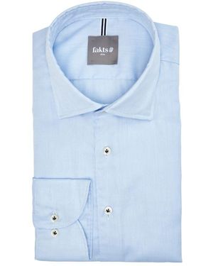 fakts Slim fit freizeit hemd - Blau