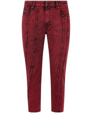 DIESEL Cropped Jeans - Red