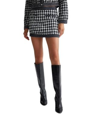 Liu Jo Denim En Bouclé Minirok - Zwart