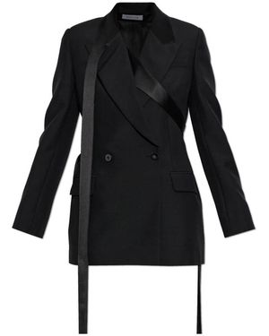 McQueen Wollen Double-Breasted Blazer - Zwart