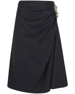 Dries Van Noten Midi Skirts - Blue