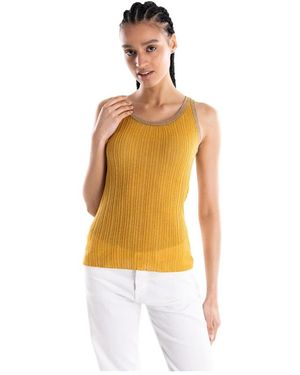 Marella Sleeveless Tops - Amarillo