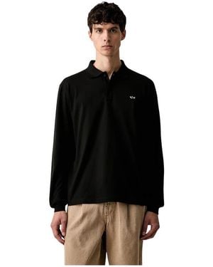 Paul & Shark Tops ,Zwart ,Katoen Double Piqué Katoenen Polo